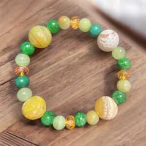 Women’s Agate & Crystal Beaded Bracelet